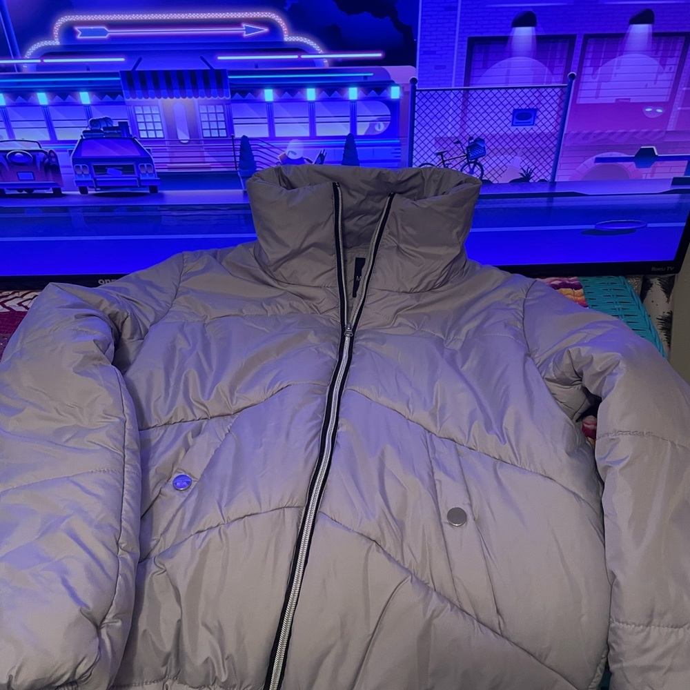 Me Jane Light Gray Puffer Jacket